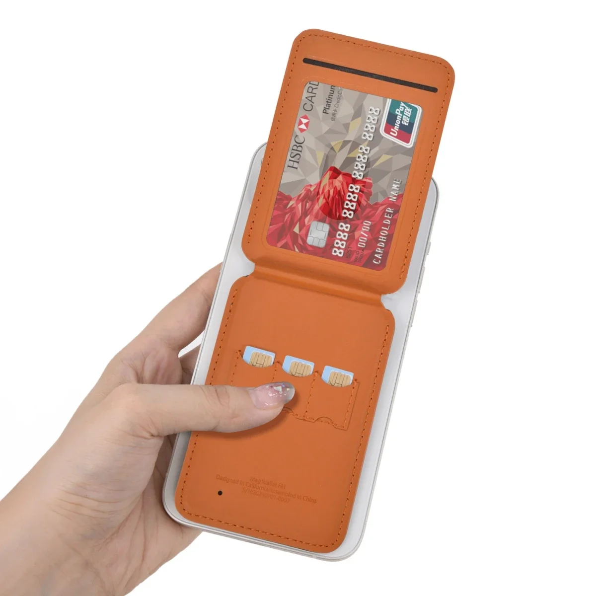 محفظة WIWU MW-005 Mag Wallet FM نحيفة ومغناطيسية مع Find My - بني - Image 2