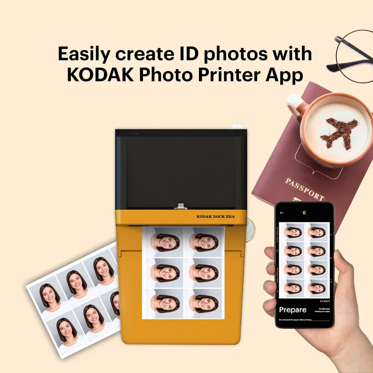 طابعة صور Kodak Dock Era D600 مقاس 10 × 15 سم بتقنية 4PASS مع بلوتوث و8 أوراق - Image 11