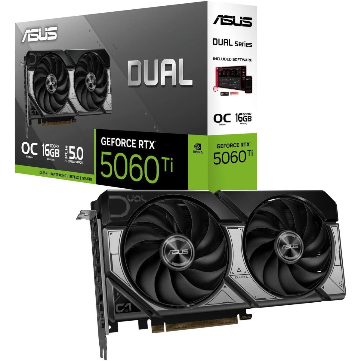 Asus Dual GeForce RTX 5060 Ti OC Edition 16GB GDDR7 Graphics Card - Thumbnail 2