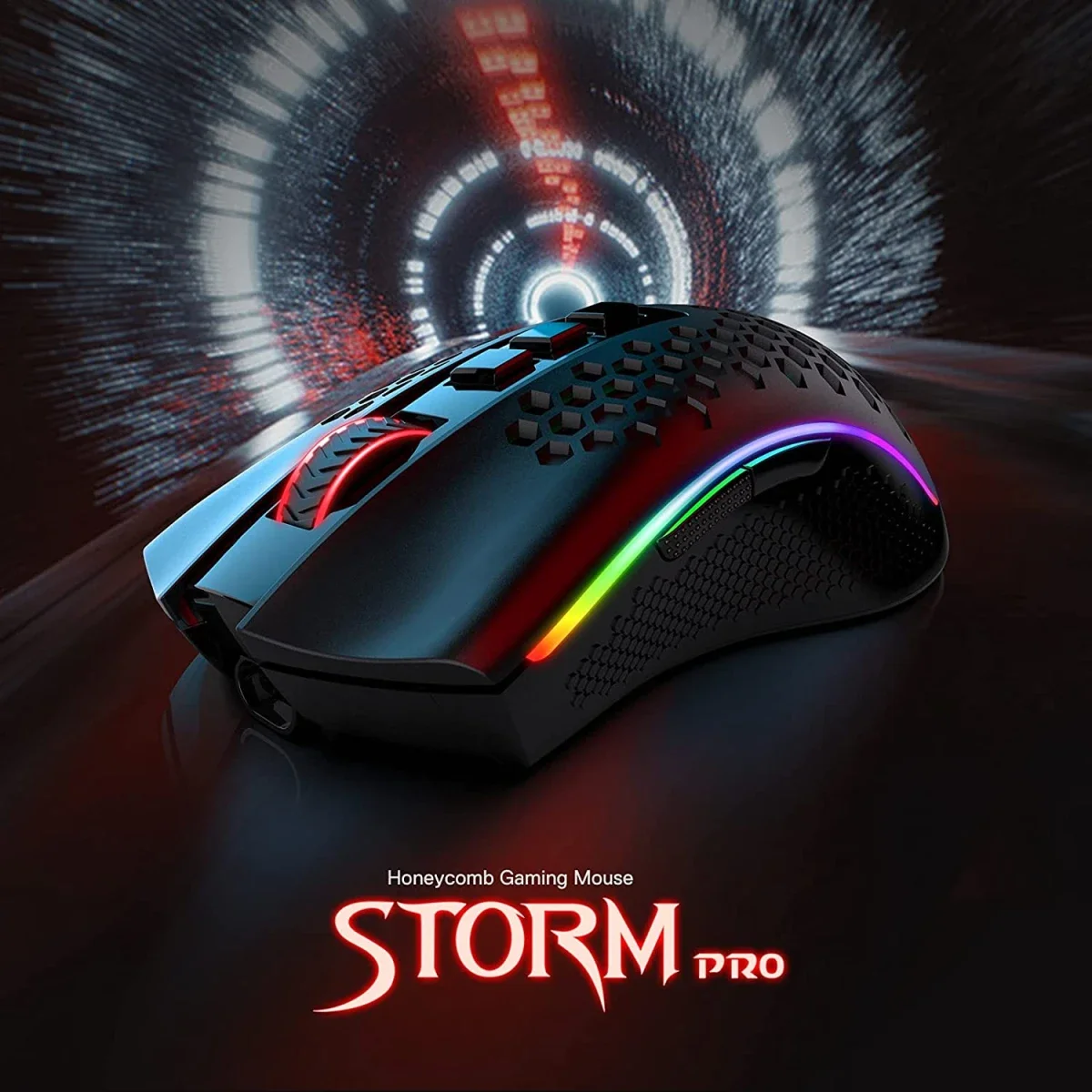 ماوس ألعاب Redragon M808 Storm Pro لاسلكي RGB بهيكل خلية نحل، 16000 DPI، أبيض - Image 7