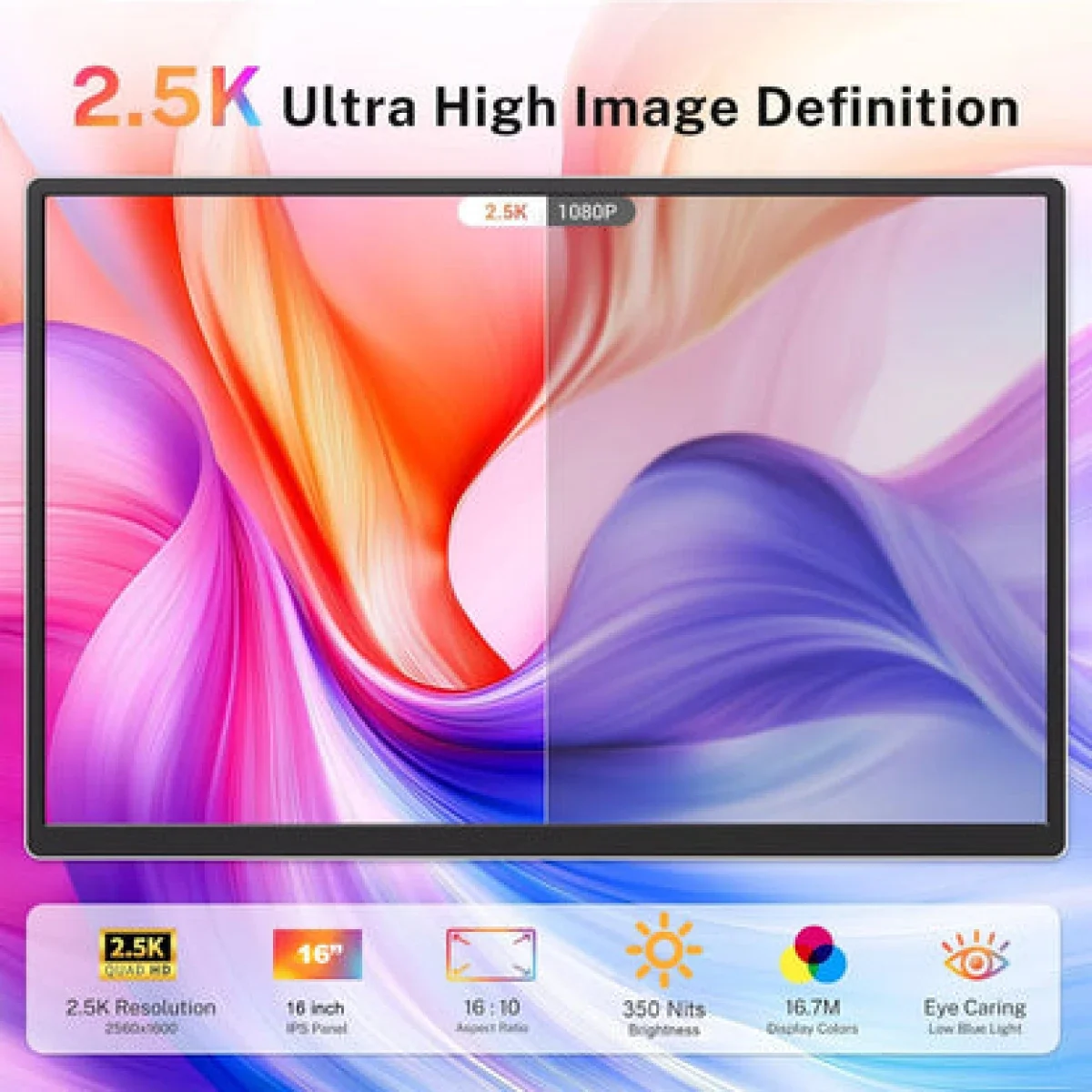 شاشة V2COM S7 Pro موسعة ثلاثية 16 إنش 2.5K QHD IPS - Thumbnail 11