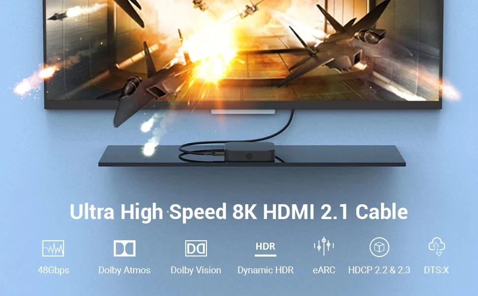 Vention AANBL HDMI 8K Cable, 10m, Black Metal Type - Thumbnail 9