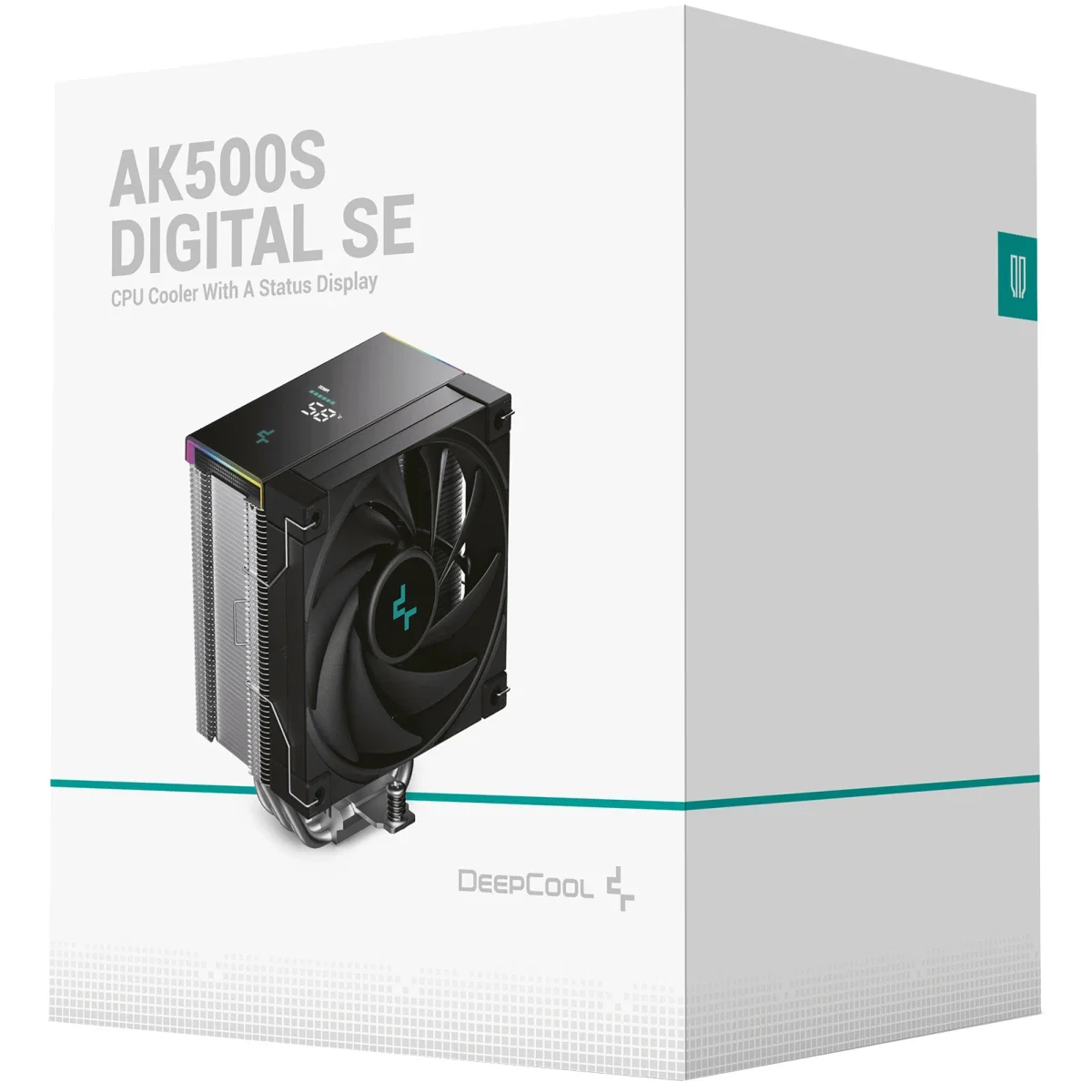 DeepCool AK500s Digital SE CPU Air Cooler with 120mm PWM Fan and Status Display