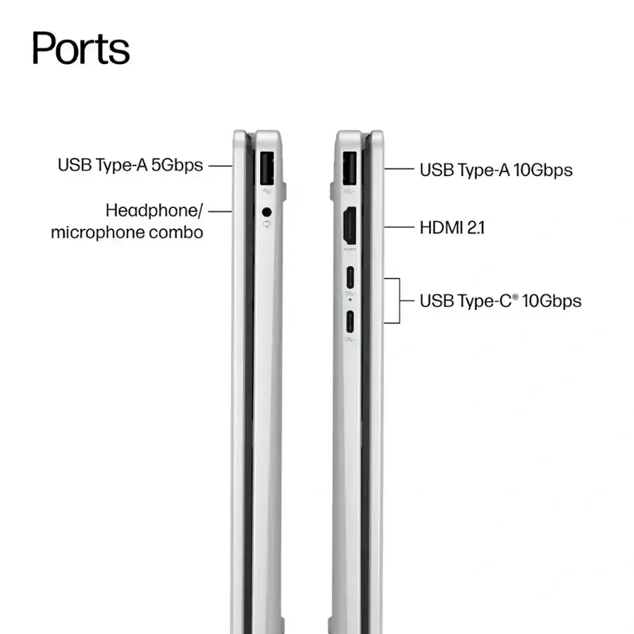 لابتوب أعمال 2 في 1 HP OmniBook 5 AI 16 إنش 1920x1200 شاشة لمس IPS بمعالج Intel Core Ultra 7 255U - Image 7