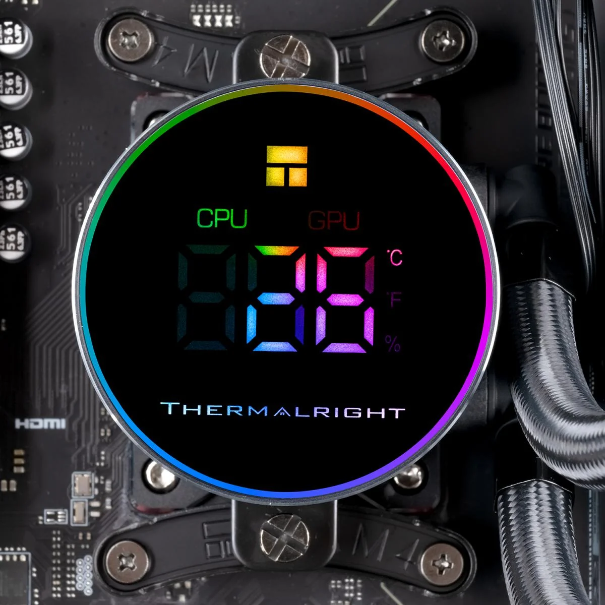 مبرد سائل للمعالج Thermalright Frozen Magic 360 Digital ARGB Black V2 - Image 2