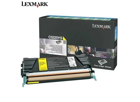 خرطوشة تونر Lexmark C5220Y أصلية صفراء، 3000 صفحة - Thumbnail 2