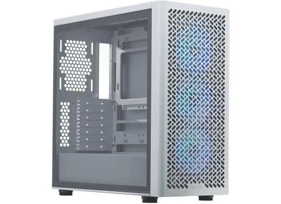 هيكل Cooler Master Elite 502 أبيض للألعاب ATX ARGB ميد تاور مع 3 مراوح ARGB مقاس 120 مم وType-C - Image 4