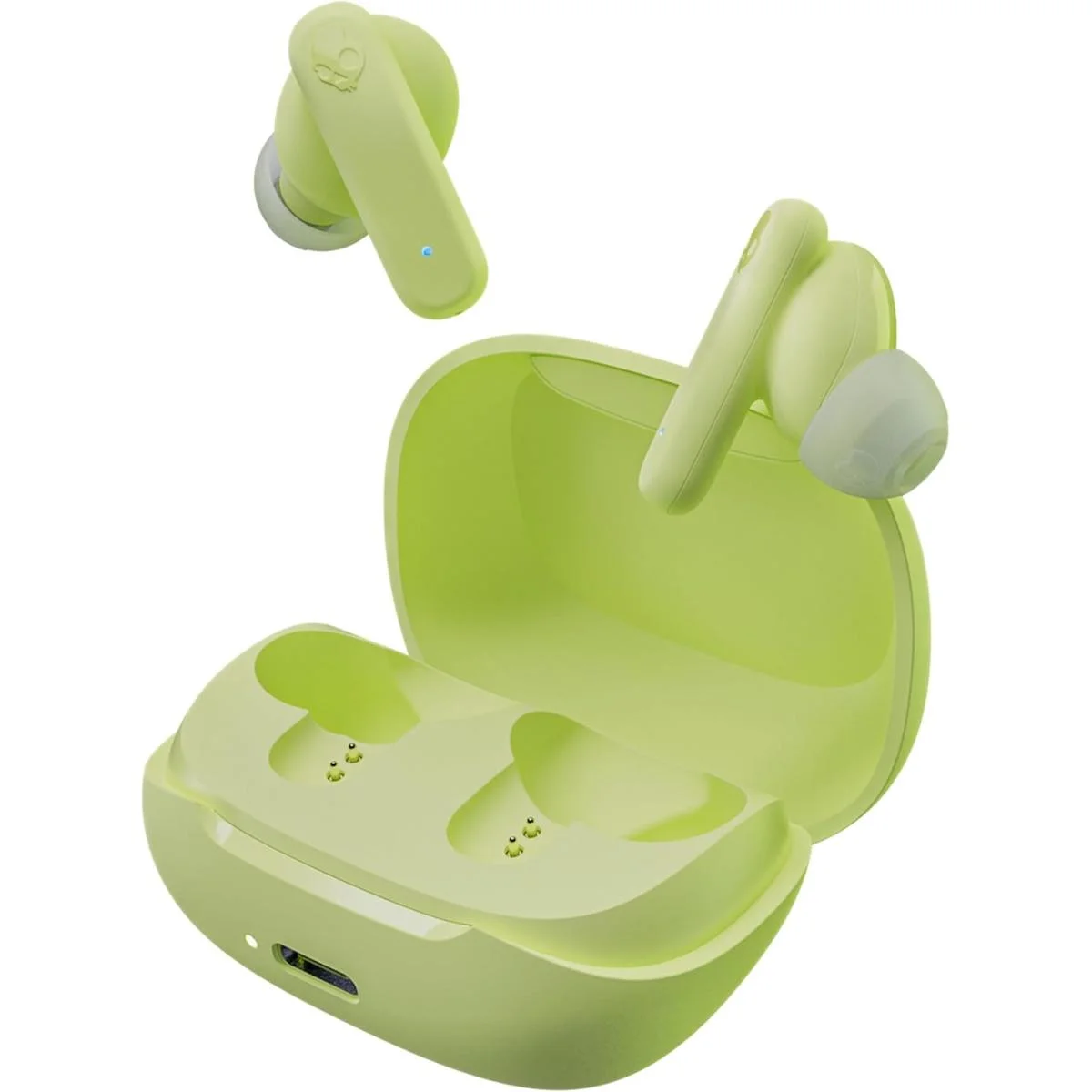 سماعات أذن Skullcandy Smokin' Buds لاسلكية بالكامل داخل الأذن، Bluetooth 5.2، بطارية 20 ساعة، Matcha