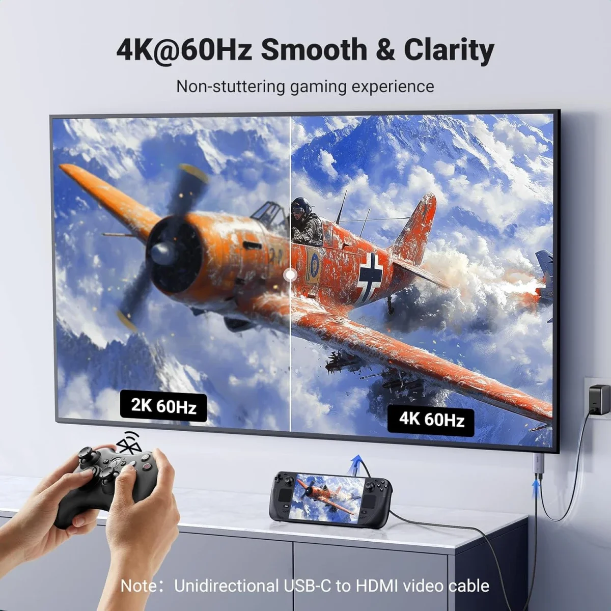 Ugreen USB-C to HDMI Cable with 100W PD Charging, 4K@60Hz, 2M - Image 9