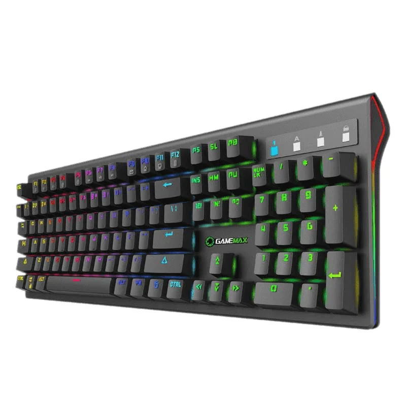 كيبورد GameMax KG801 ميكانيكي للألعاب بإضاءة RGB وسويتش أزرق - Image 13