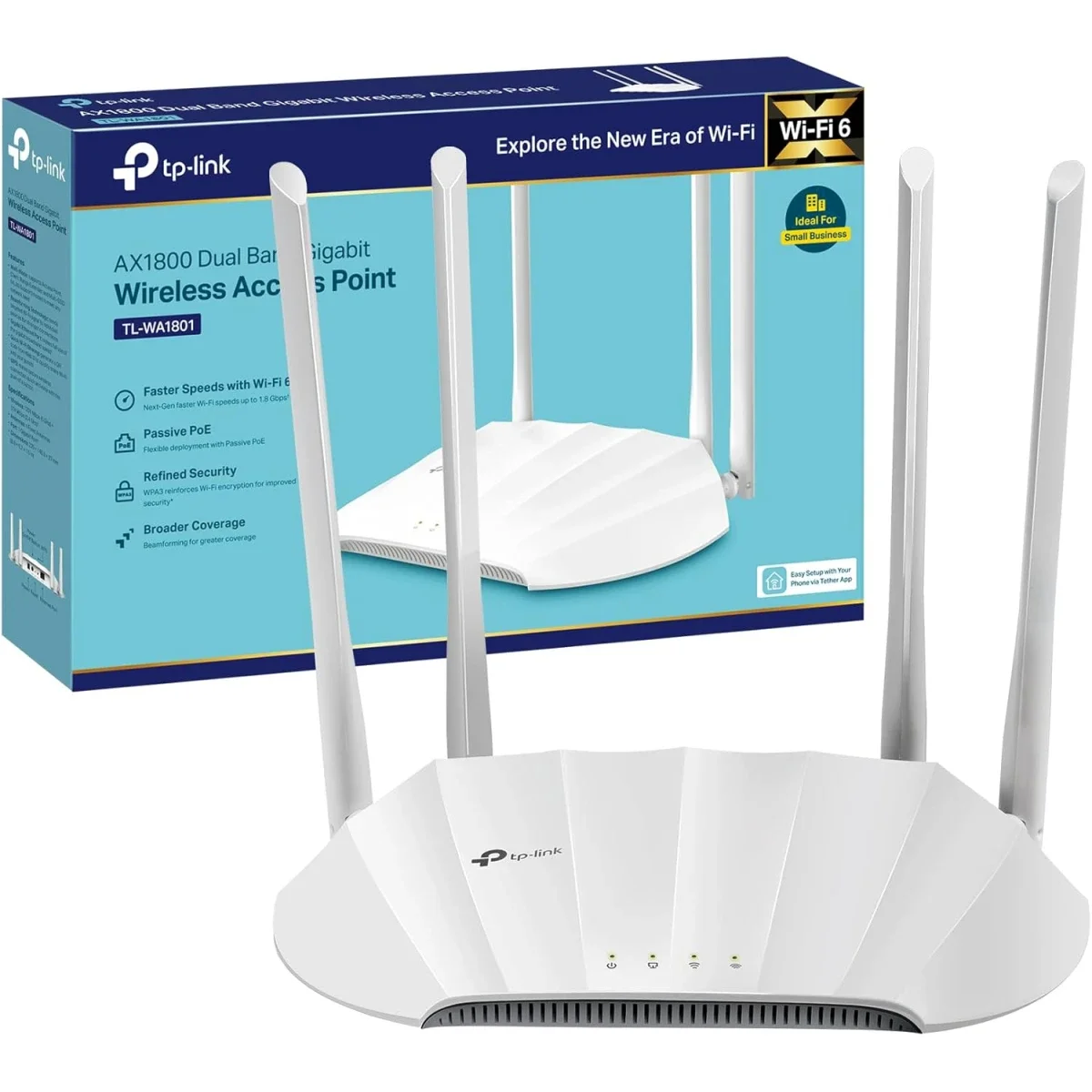 TP-LINK TL-WA1801 AX1800 Dual Band Gigabit Wi‑Fi 6 Access Point with Passive PoE - Image 1
