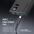Promate Bolt-10Pro 10000mAh Ultra-Slim Power Bank with 10W USB-C and Dual USB - Black - Thumbnail 13