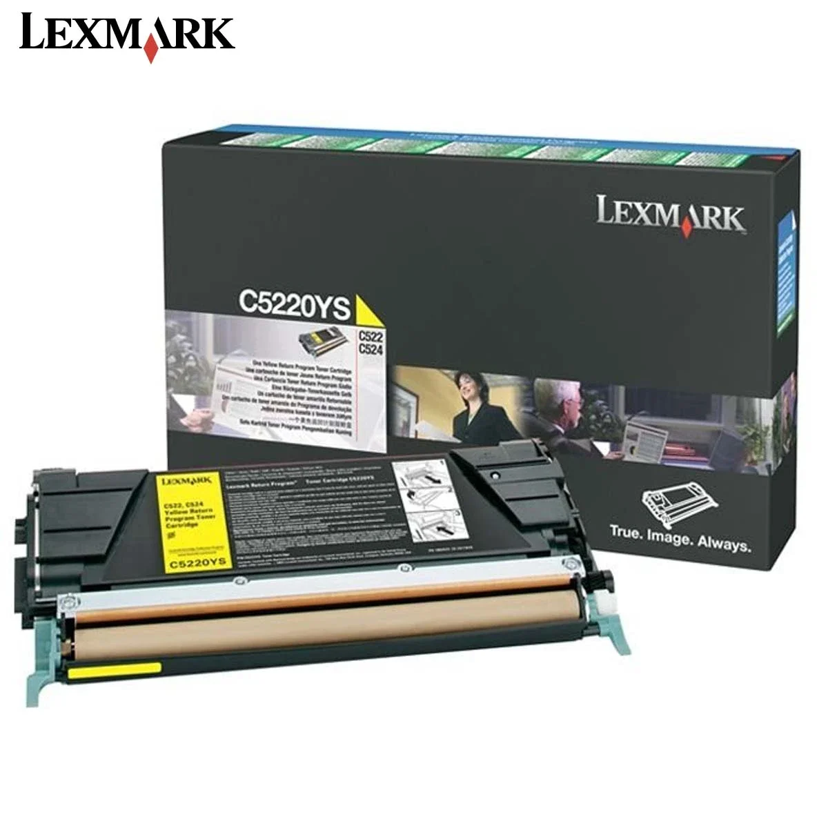 خرطوشة تونر Lexmark C5220Y أصلية صفراء، 3000 صفحة