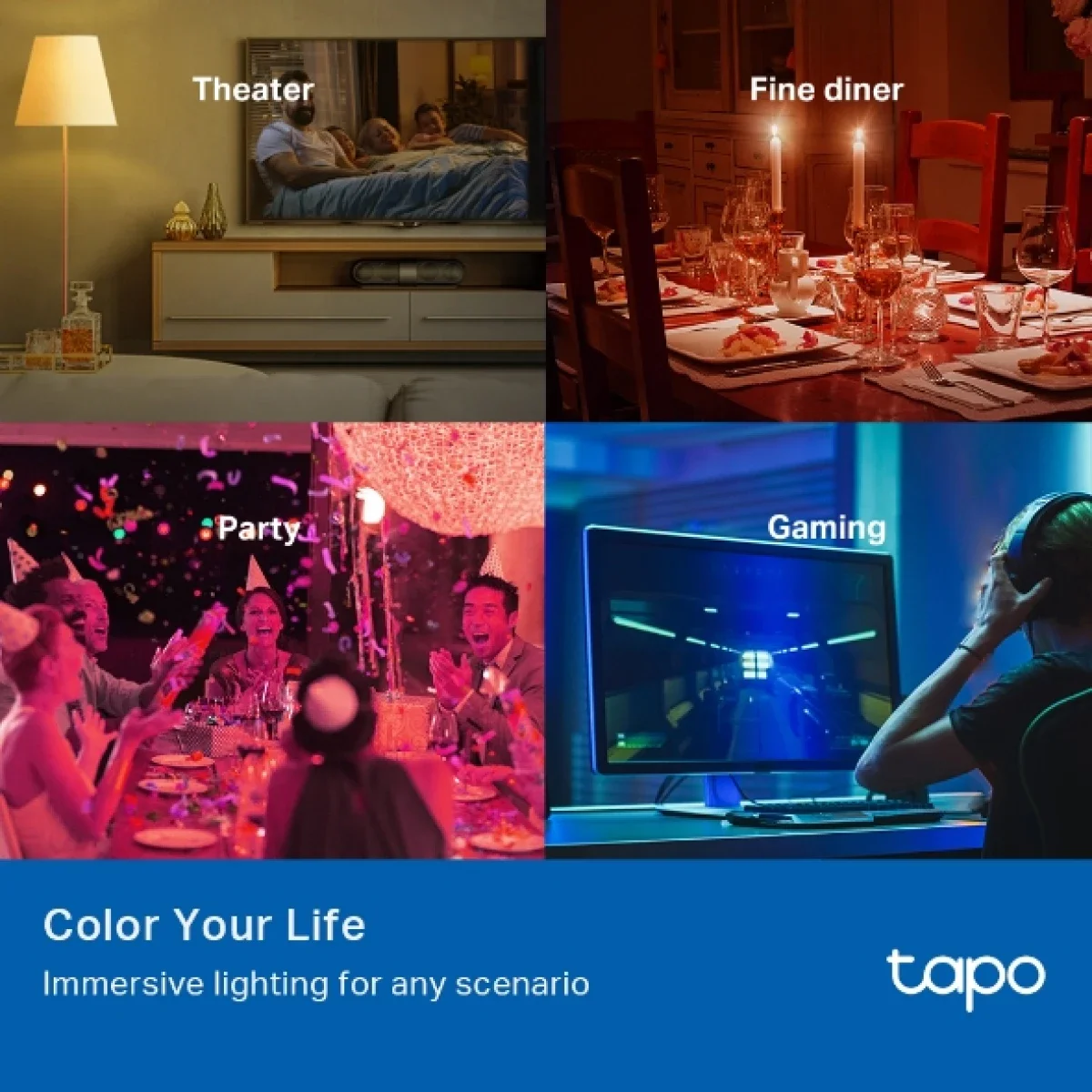 لمبة LED ذكية TP-LINK Tapo L530E متعددة الألوان بتقنية Wi-Fi - Thumbnail 3