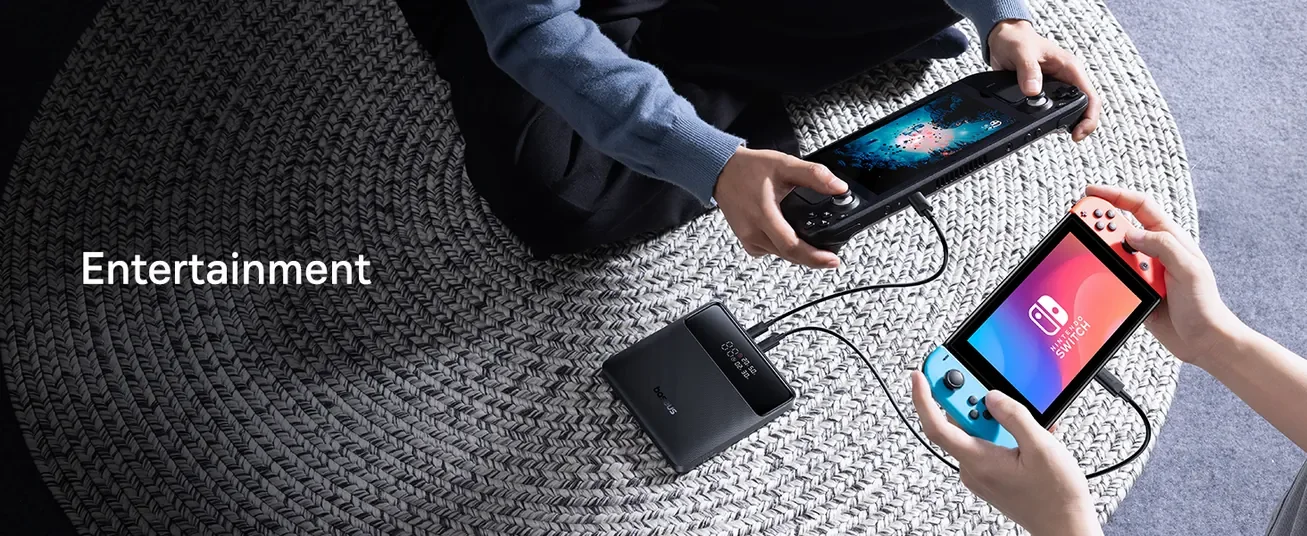 Baseus Blade H1 Lite 20000mAh 100W Fast Charging Power Bank with Type-C Cable, 4 Ports, Black - Thumbnail 22