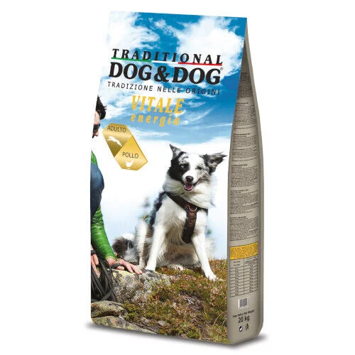 طعام كلاب Dog&Dog Traditional Vitale Energia بالدجاج 20 كغ