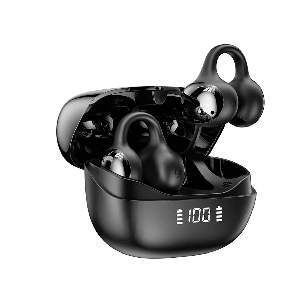 WIWU Ai302 Wireless AI Translation Open-Ear Earbuds, IPX4, 4-Mic ENC, Type-C, 60H, Black - Thumbnail 3