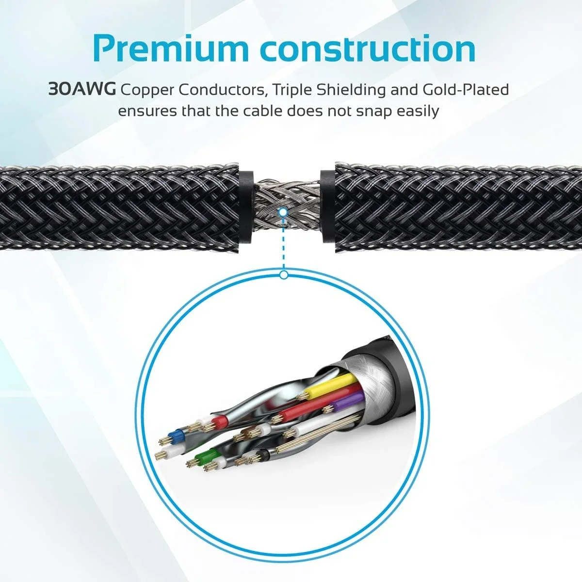 كابل صوت وفيديو HDMI 4K من Promate PROLINK4K1-150 بطول 1.5 متر أسود - Thumbnail 4