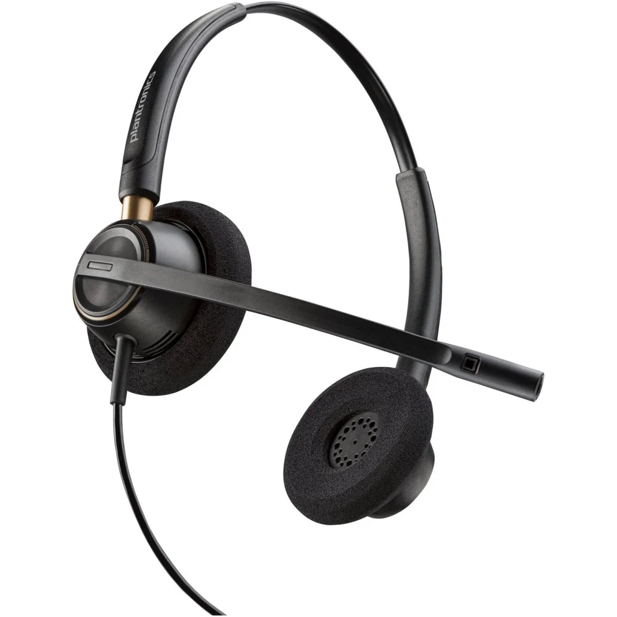 سماعة رأس Poly EncorePro HW520 سلكية ثنائية الأذن مع فصل سريع، مكبرات 5.6 مم، ميكروفون محيطي، أسود - Thumbnail 2
