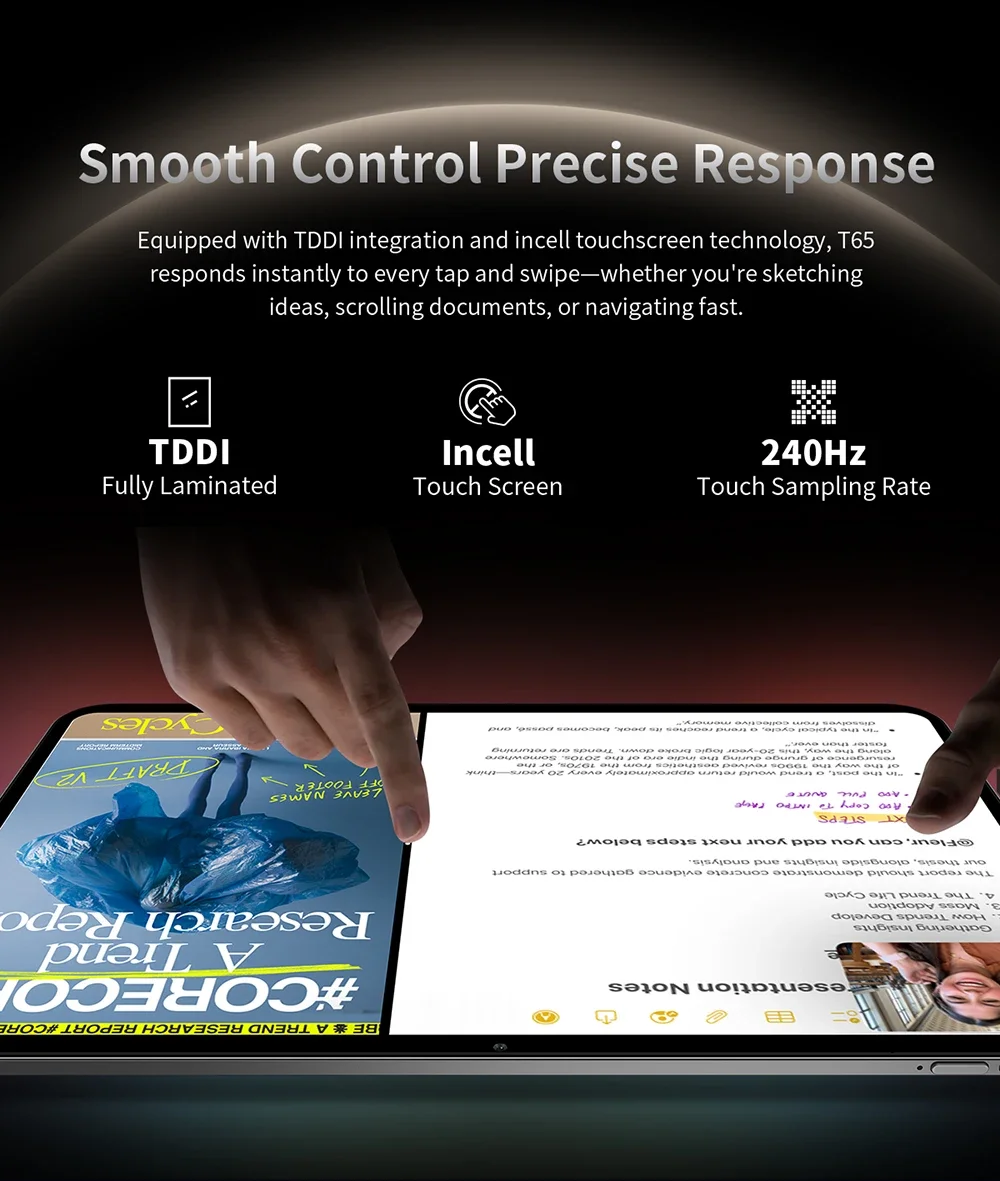 TECLAST T65 (2025) 13.4-inch 120Hz Android 16 Wi-Fi & LTE Tablet, 256GB, Gray - Thumbnail 16