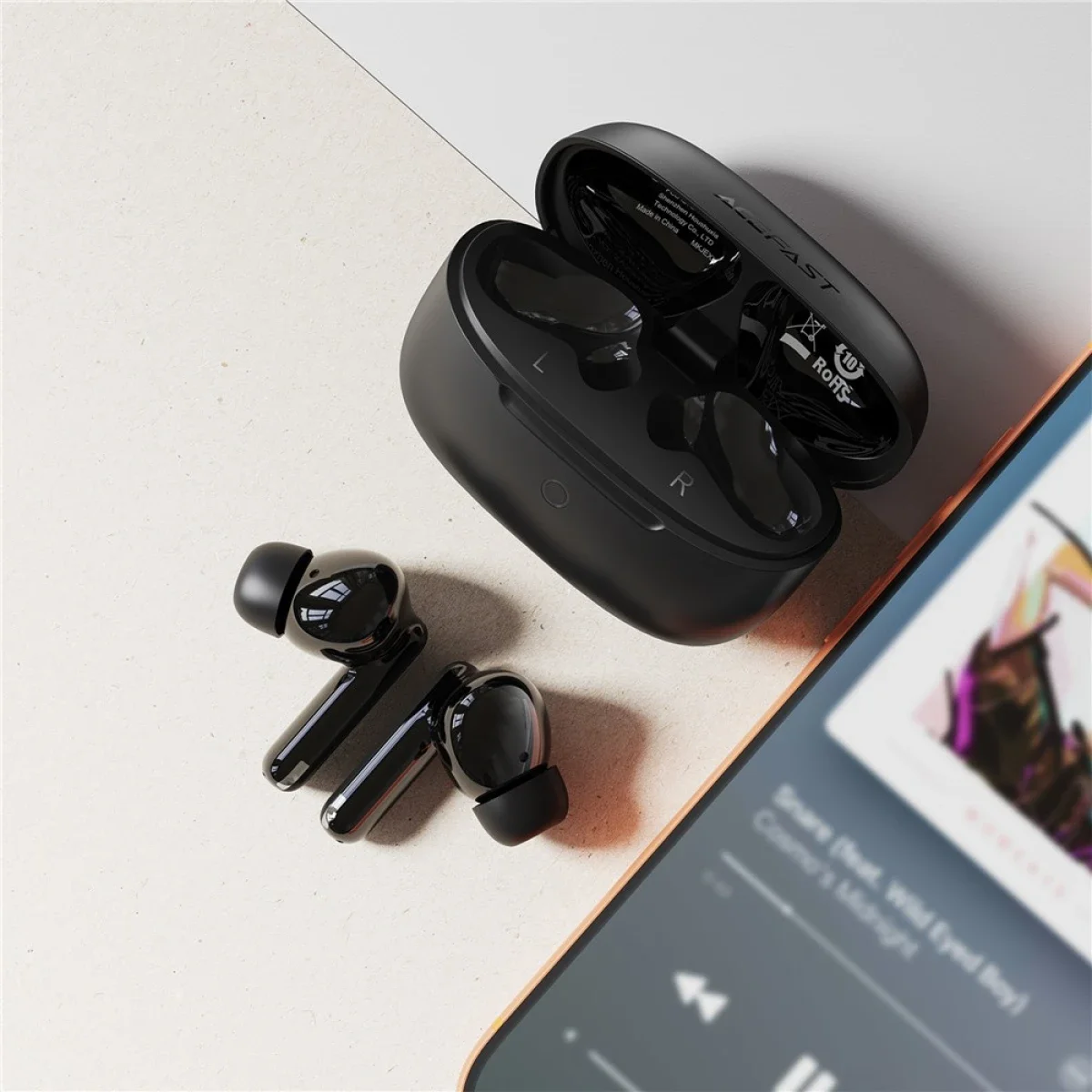 ACEFAST W7 Wireless Bluetooth 6.0 TWS Earbuds with 13mm Dynamic Driver - Black - Thumbnail 4
