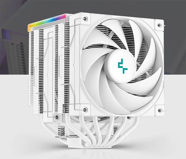 DeepCool AK620 Digital White CPU Air Cooler 260W TDP Dual-Tower with ARGB Display - Image 8