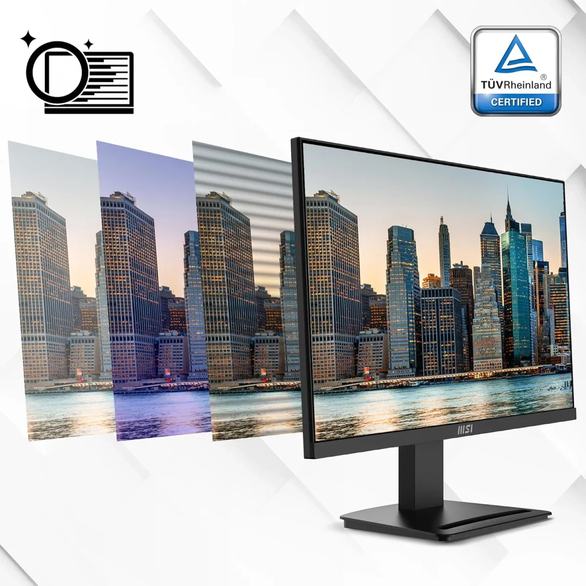 MSI PRO MP2412 24-Inch Full HD 100Hz VA Monitor, 1ms, HDMI & DisplayPort - Black - Thumbnail 4
