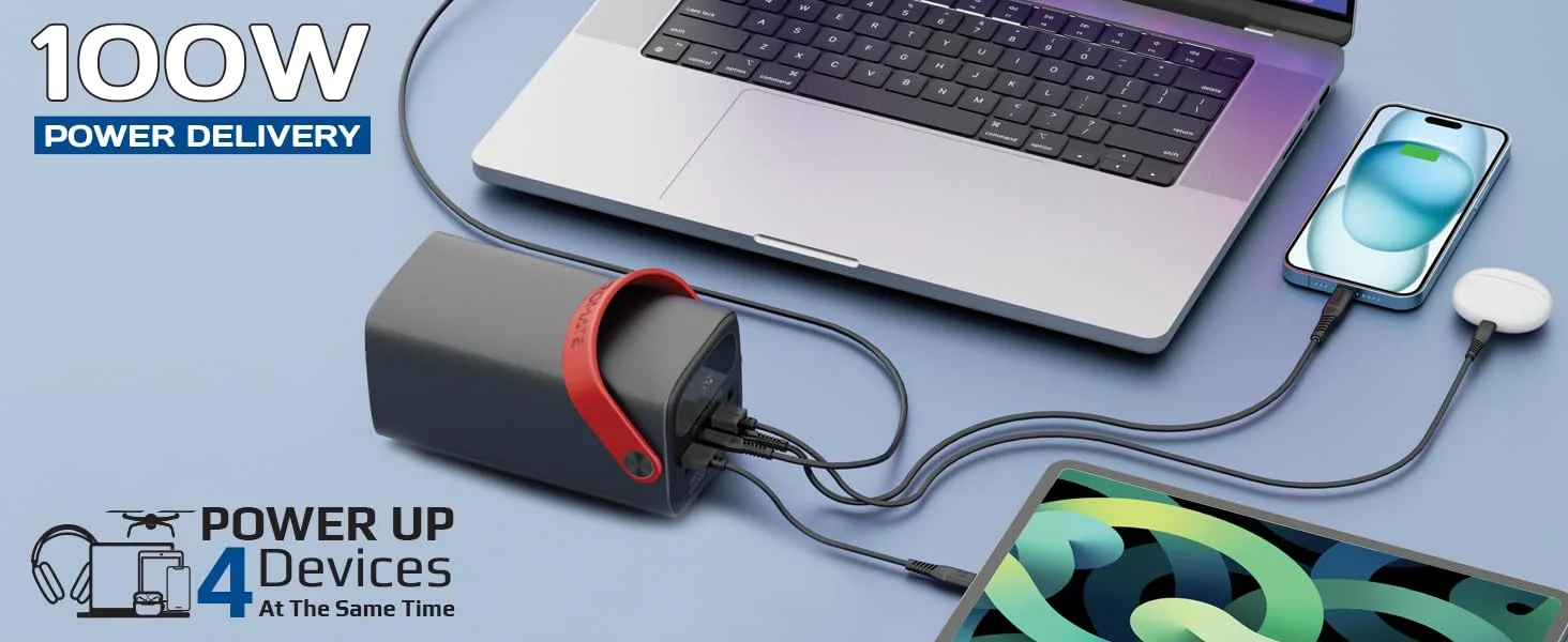 Promate PowerMine-80 Pro 80000mAh Power Bank with 100W USB-C PD Fast Charging - Thumbnail 15