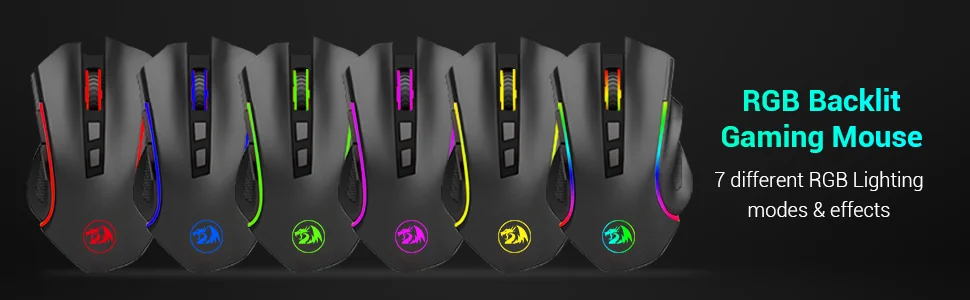 Redragon M602 Griffin Tri-Mode Wireless RGB Gaming Mouse, 8000 DPI - Thumbnail 10