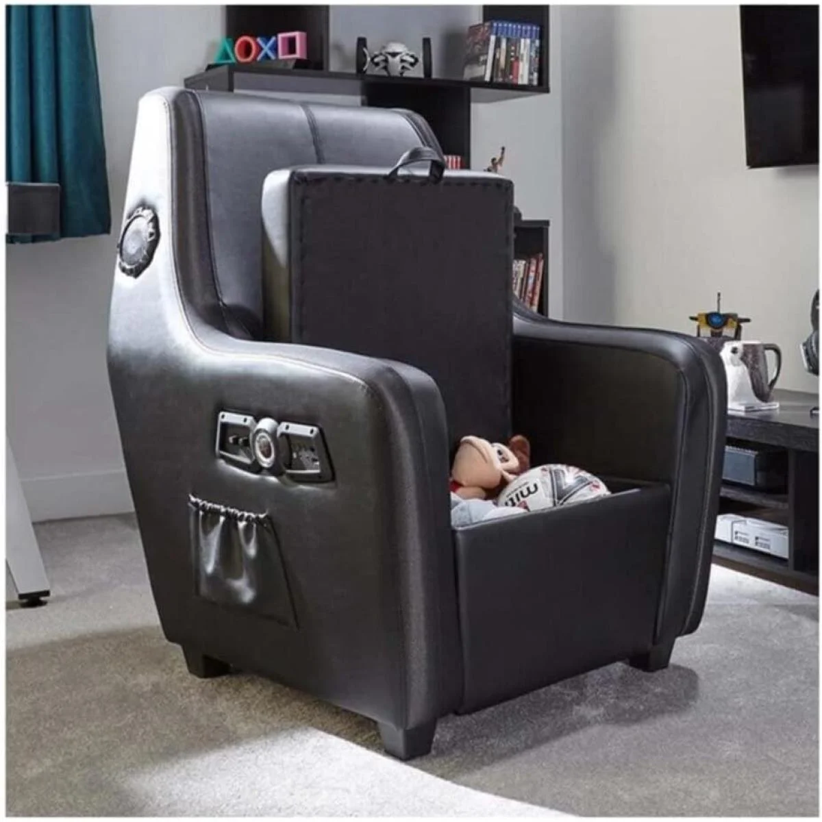 X-Rocker Premier Maxx RGB 4.1 Audio Gaming Armchair with Ottoman Storage - Thumbnail 3