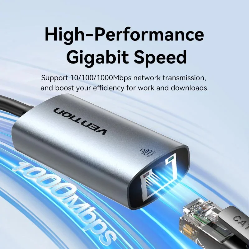 محول شبكة Vention CEZHB من USB-A إلى إيثرنت جيجابت - Image 3