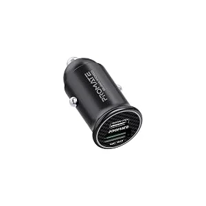 شاحن موبايل للسيارة Promate Bullet-PD60 بقدرة 60W USB-C مع منفذ USB-A ‏18W Quick Charge 3.0 - Thumbnail 5