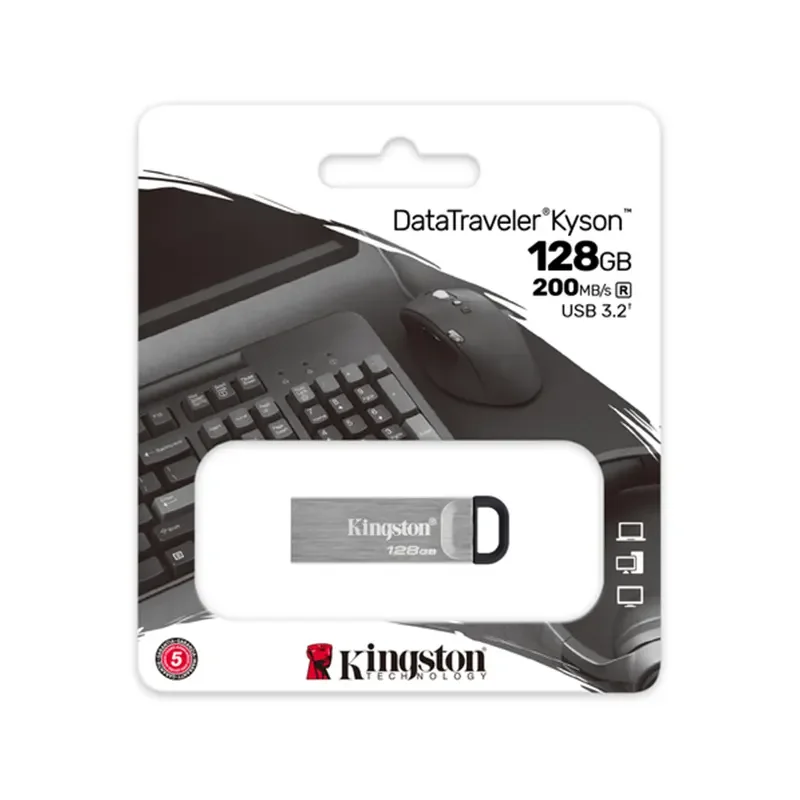 فلاش ميموري Kingston DataTraveler Kyson سعة 128GB DTKN/128GB - Thumbnail 3