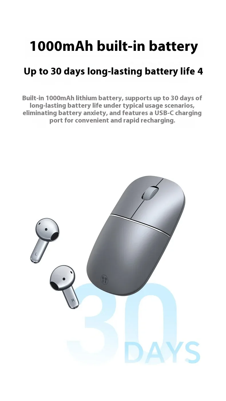 HONOR UMA-ME00 Wireless Mouse with Bluetooth Earphones, Dual Magnetic Drivers and Active Noise Reduction - Image 16