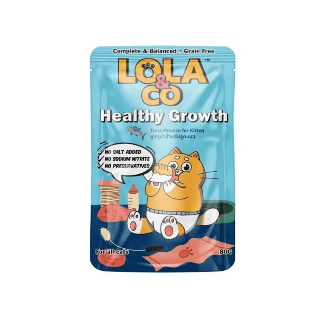 طعام رطب للقطط الصغيرة Lola & Co للنمو الصحي 85 غرام
