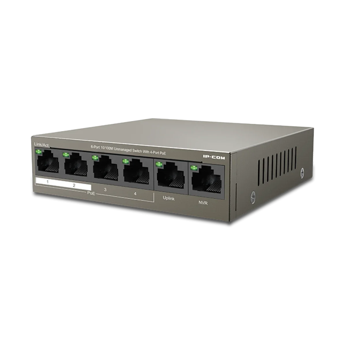 IPCOM 6-Port Fast Ethernet PoE Switch with 2 Uplink Ports - Thumbnail 2