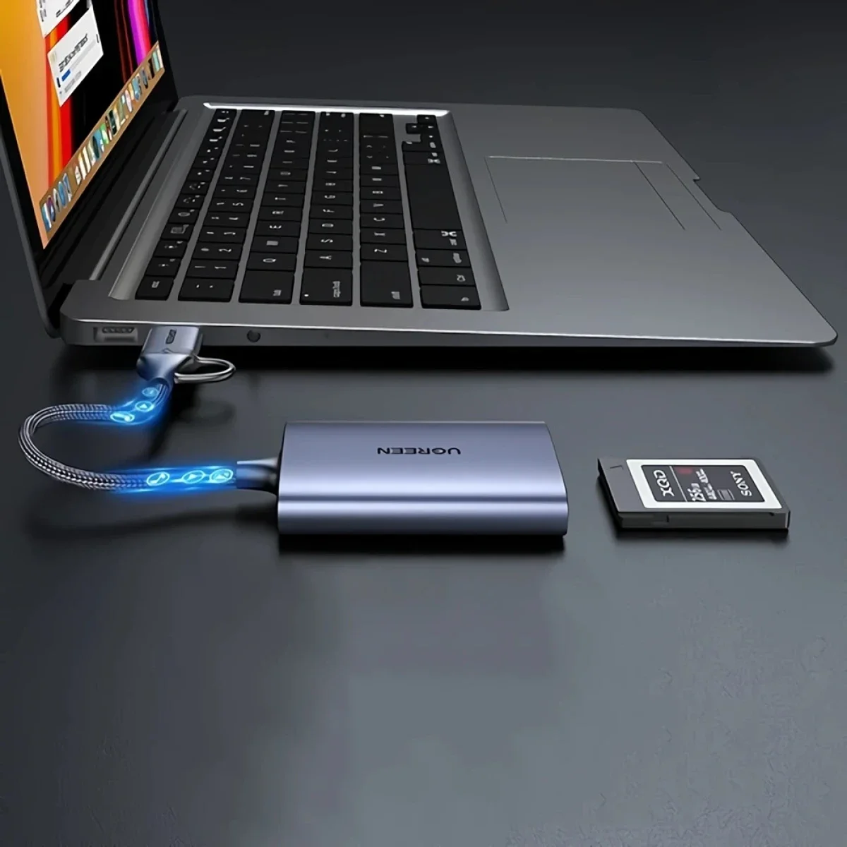 قارئ بطاقات XQD Ugreen 50900 ثنائي USB-A وUSB-C بسرعة 339MB/s - Image 5