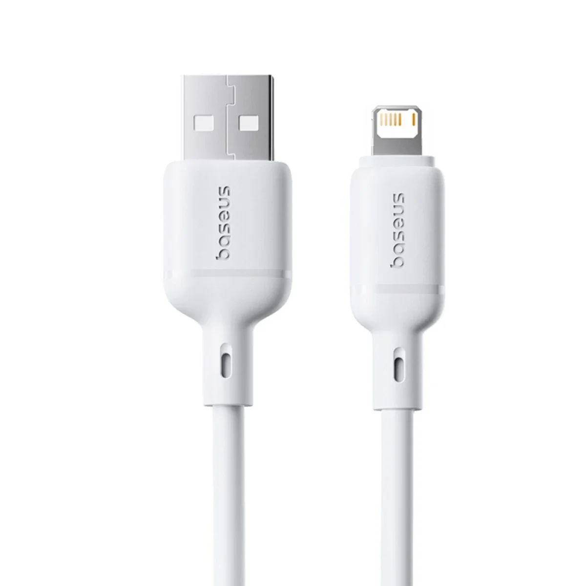 كابل Baseus P10377702213-01 Silky Series من USB-A إلى Lightning 2.4A بطول 2 متر لون Moon White - Image 2