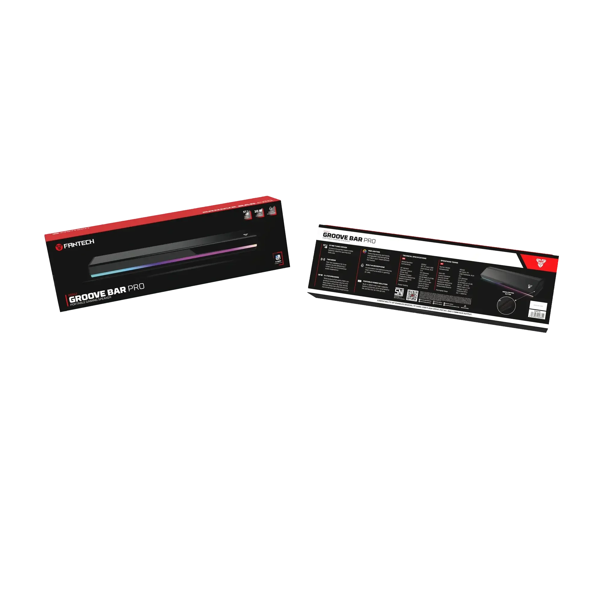 Fantech BS162 Groove Bar Pro Portable Gaming Speaker with 4 Connection Modes - Image 5