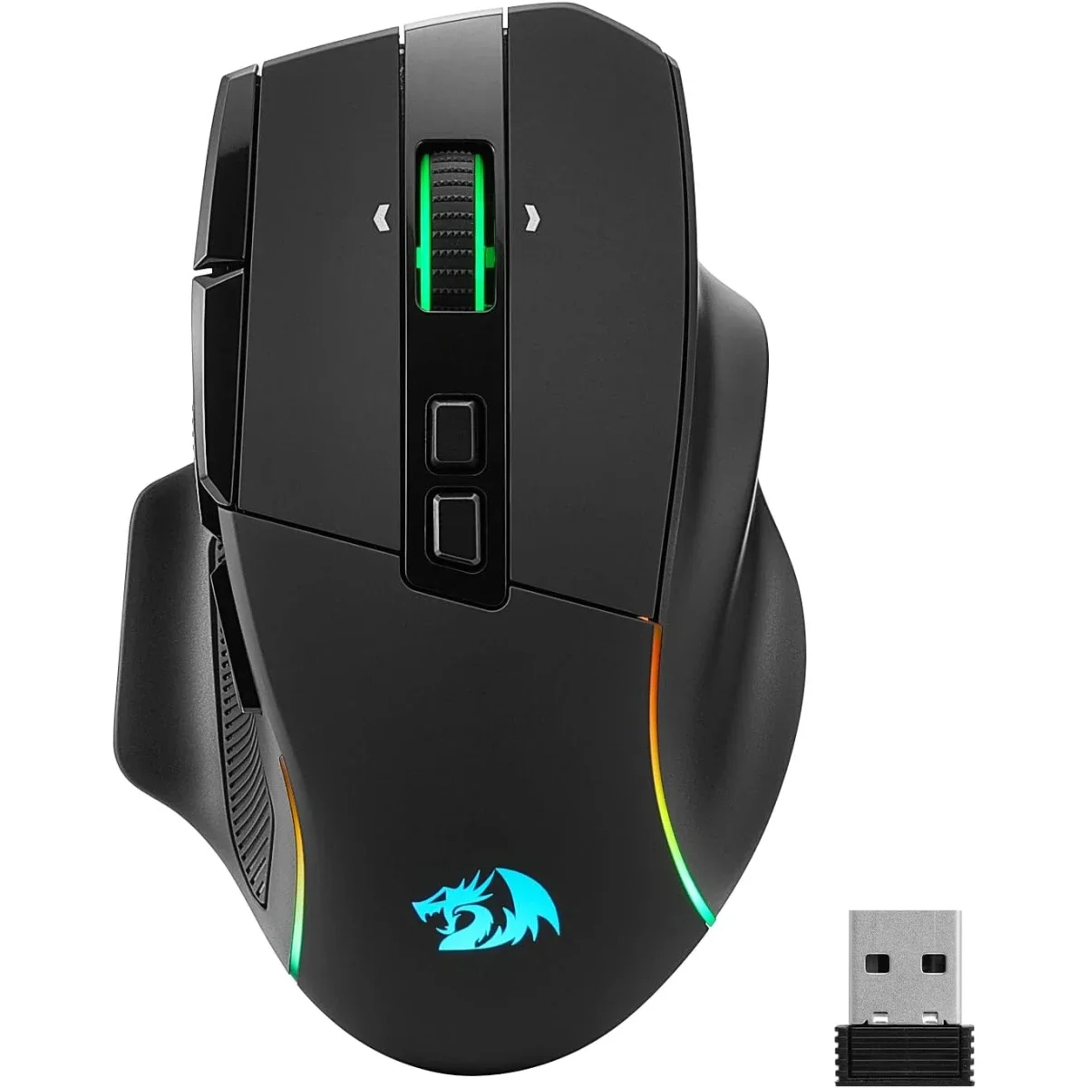 ماوس ألعاب لاسلكي Redragon M925 PRO بدقة 26000 DPI وإضاءة RGB، أسود