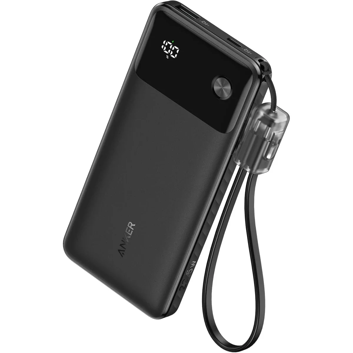 Anker PowerCore 10000mAh 22.5W Power Bank with USB-C Lanyard Cable - Black