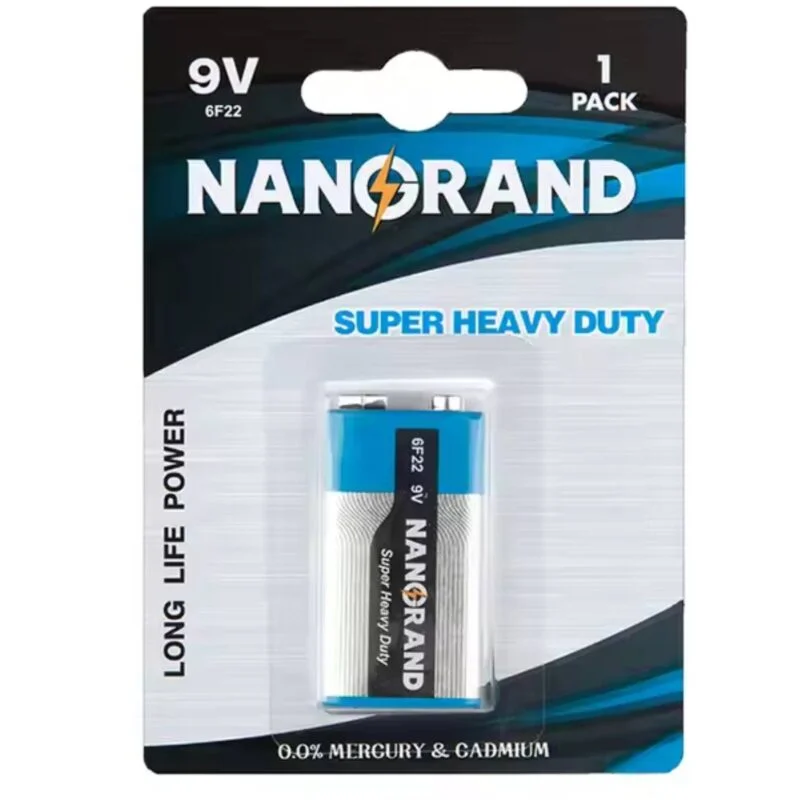بطارية NANGRAND 6F22 بجهد 9 فولت – 0% زئبق وكادميوم - Image 3