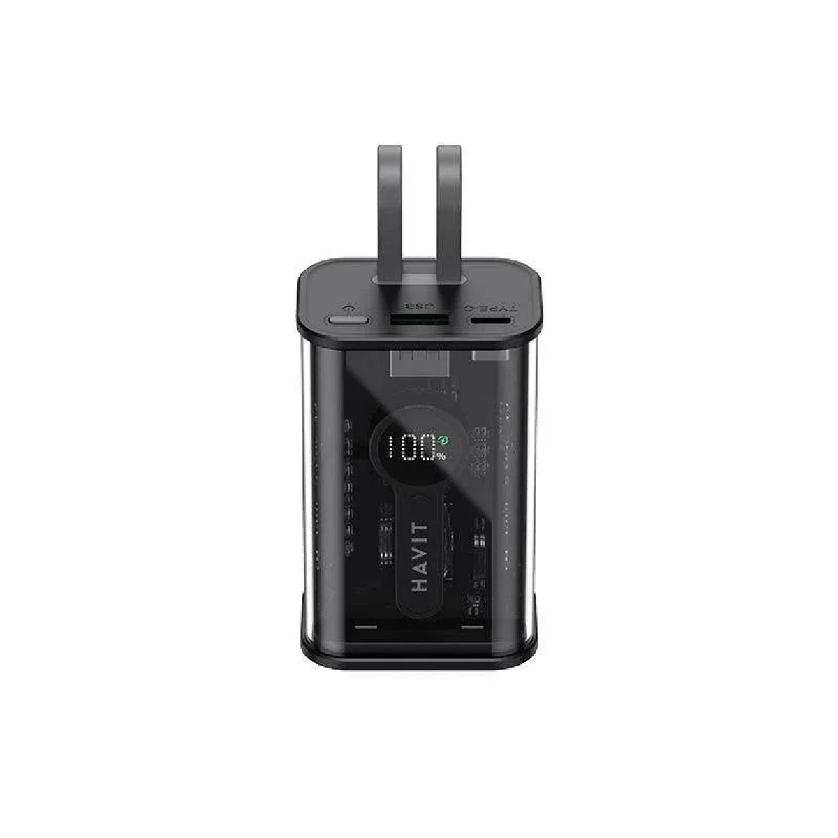 HAVIT PB94 10000mAh Power Bank with 20W USB-C PD and 22.5W Quick Charge - Black - Thumbnail 4