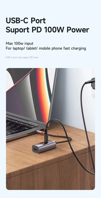 موزع USB-C من Mcdodo HU-1130 2 في 1 مع 100W PD و8K HDMI - Thumbnail 9
