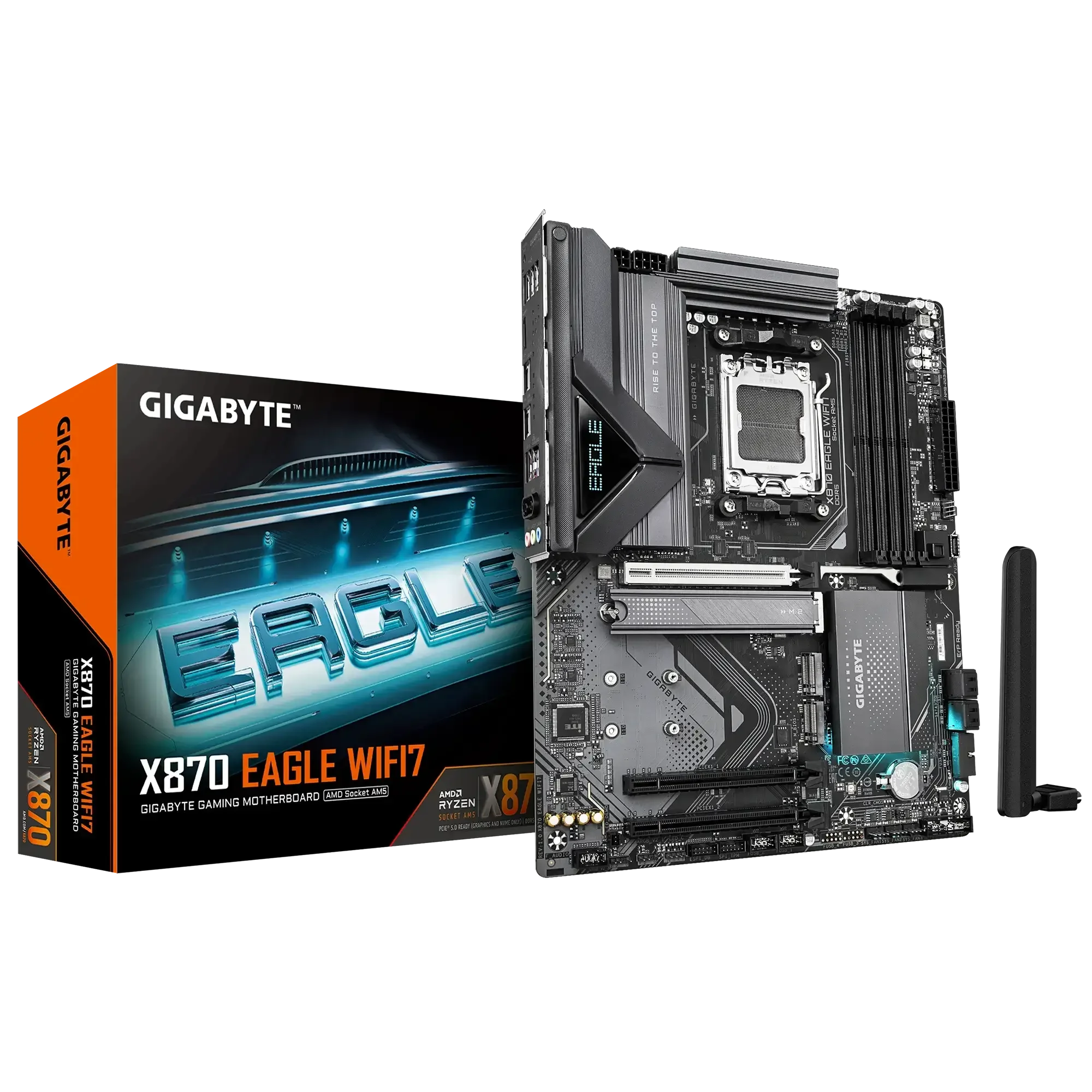 لوحه كمبيوتر GIGABYTE X870 EAGLE WIFI7 DDR5 بمقبس AM5