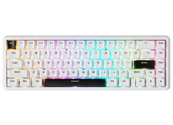كيبورد ألعاب ATTACK SHARK X65 HE مغناطيسي سلكي 65% أبيض
