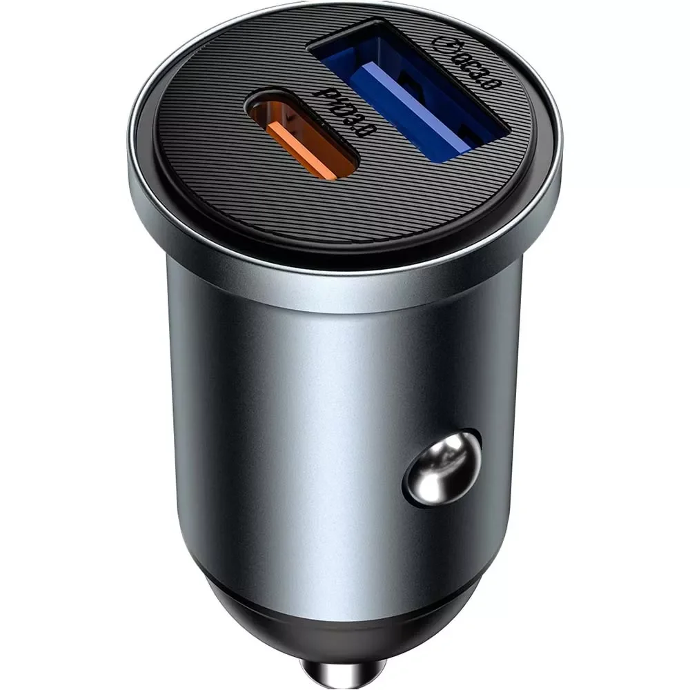 WIWU Nano Lite 35W USB-A + USB-C Fast Car Charger WI-CC030 - Thumbnail 6