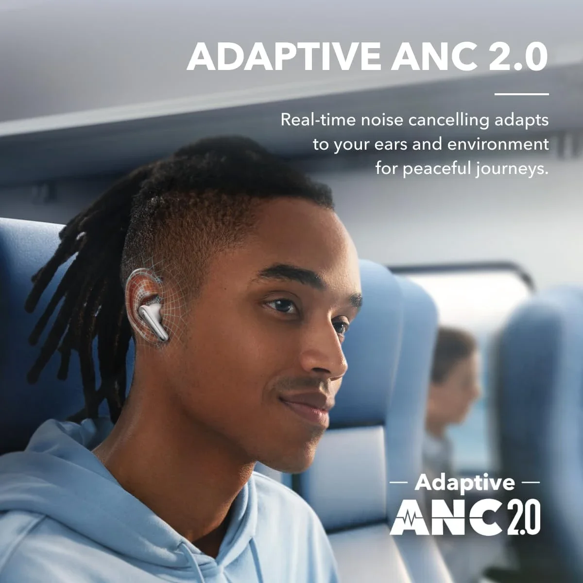 Anker soundcore Liberty 4 NC Wireless Earbuds with Adaptive ANC, Hi-Res Sound, 50H Battery - White - Thumbnail 4