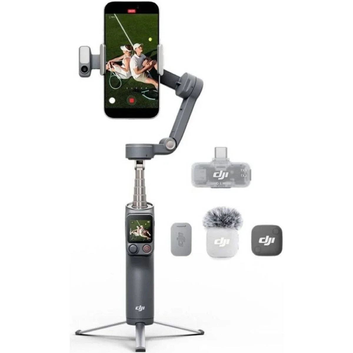 مثبت هاتف ذكي DJI Osmo Mobile 8P Creator Combo ثلاثي المحاور مع Mic Mini 2 - Thumbnail 3