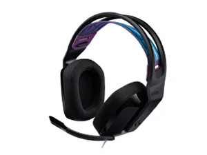 سماعة ألعاب Logitech G335 سلكية مع ميكروفون قابل للطي لكتم الصوت ومنفذ صوت 3.5 مم - أبيض - Thumbnail 10